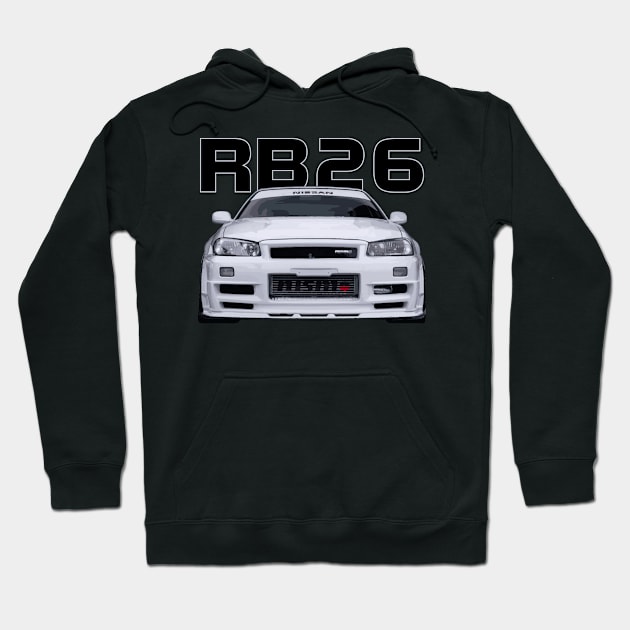 JDM CAR nismo RB26 factory RB26DETT Fine Spec Hoodie by cowtown_cowboy